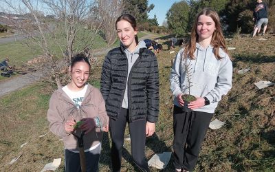 9D & 9P students plant over 800 natives at Pegasus